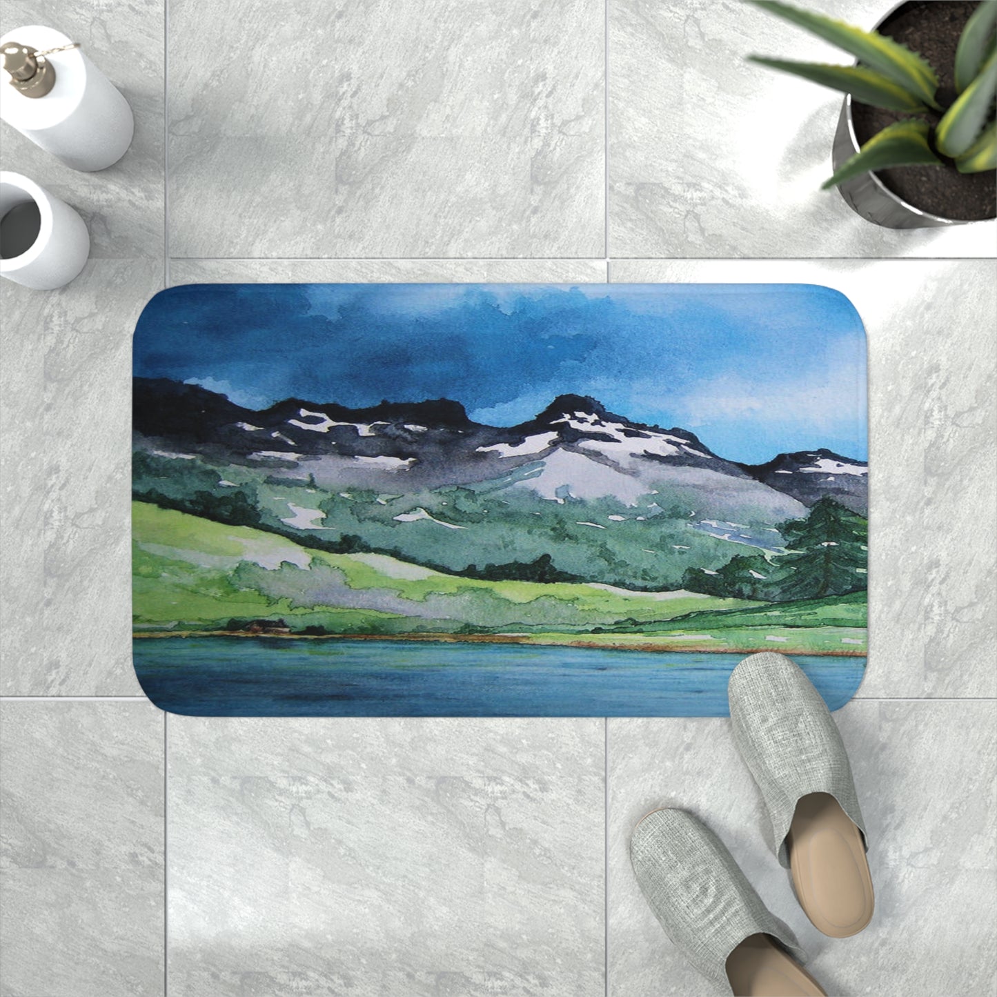 Serenity Mountains Bath Mat