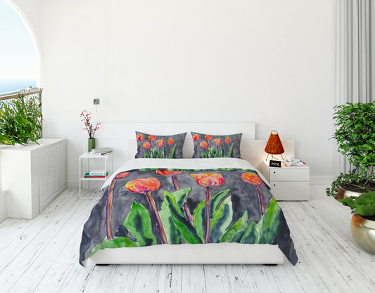 All in a Row Tulips Duvet Cover or Comforter