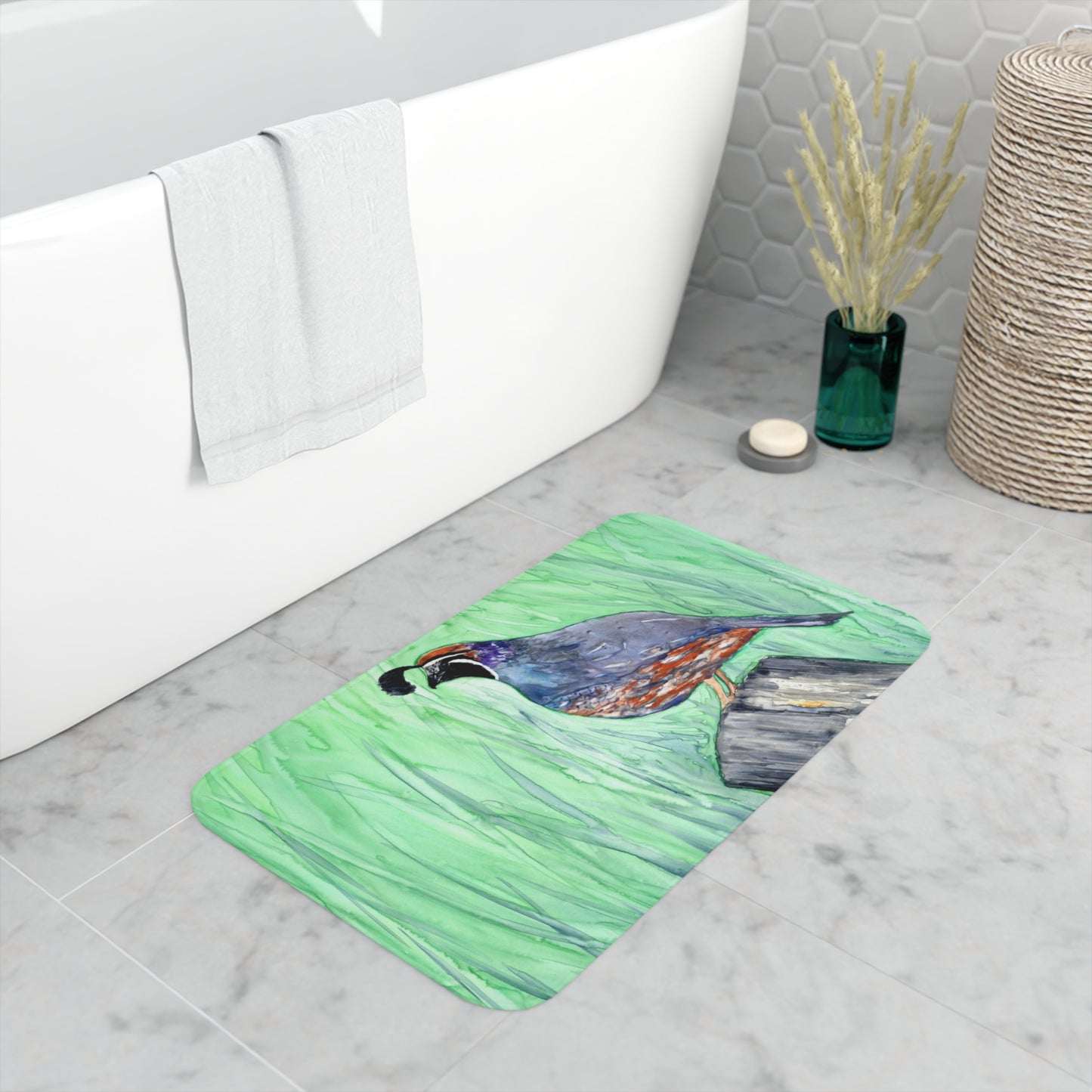 California Quail Bath Mat