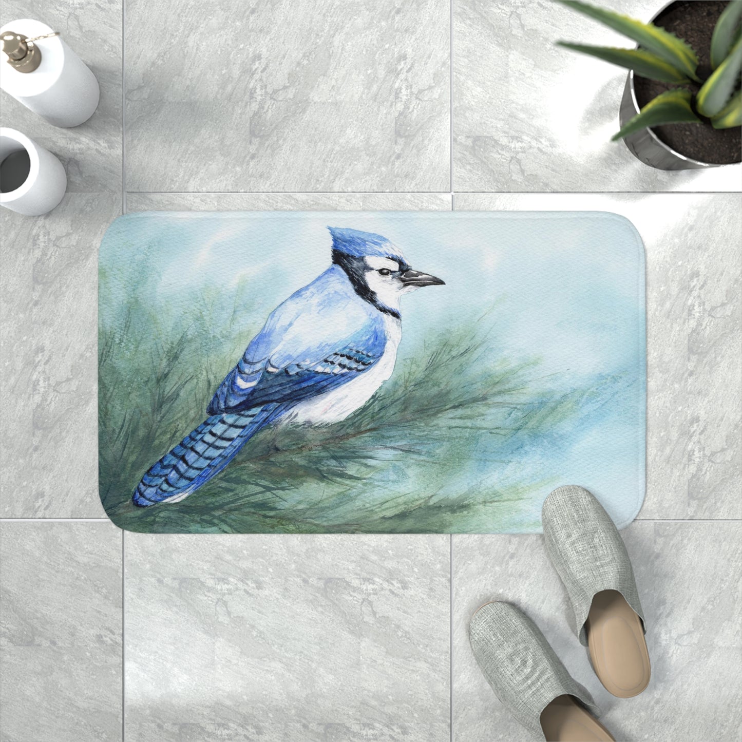 Badematte Blauer Jay