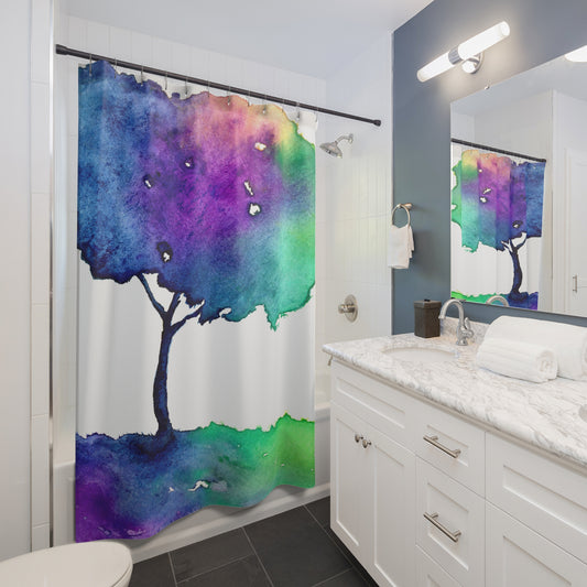 Hue Tree II Shower Curtain
