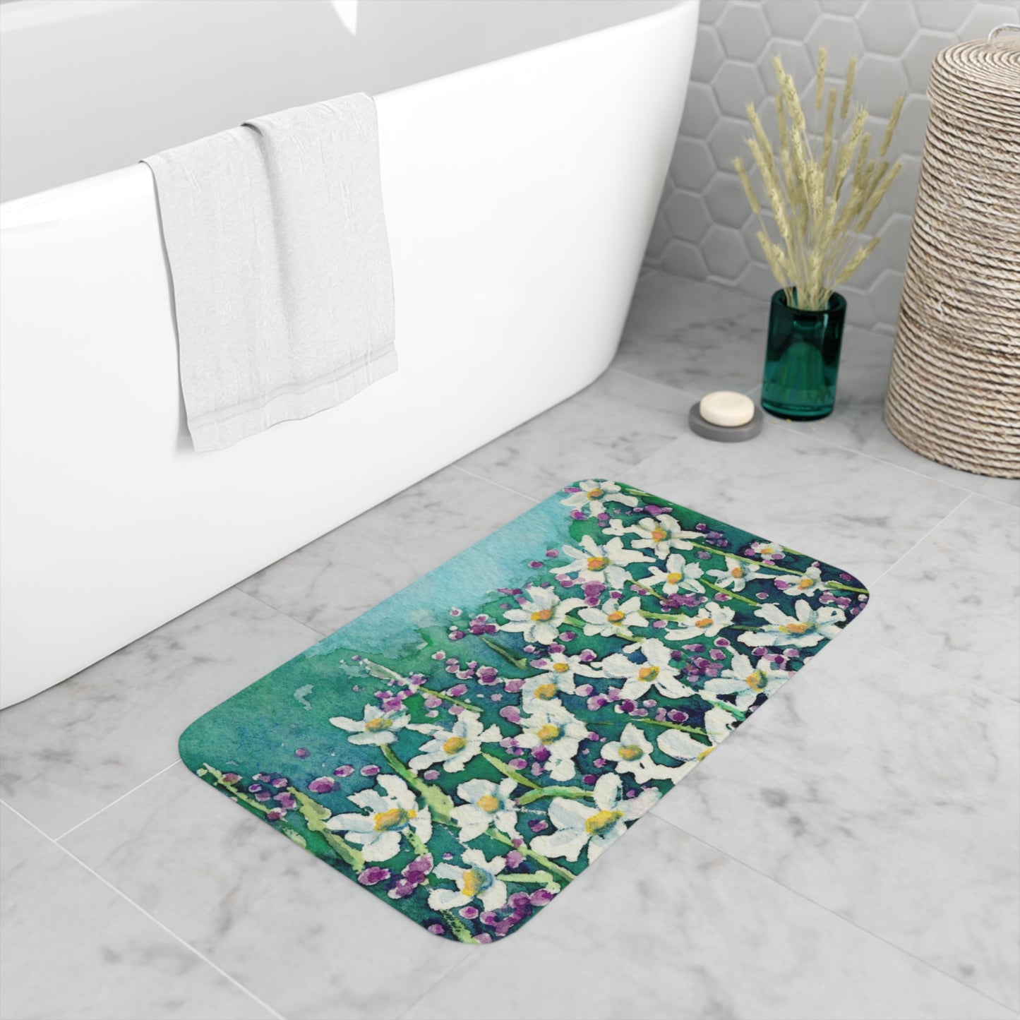 Dancing Daisies Bath Mat