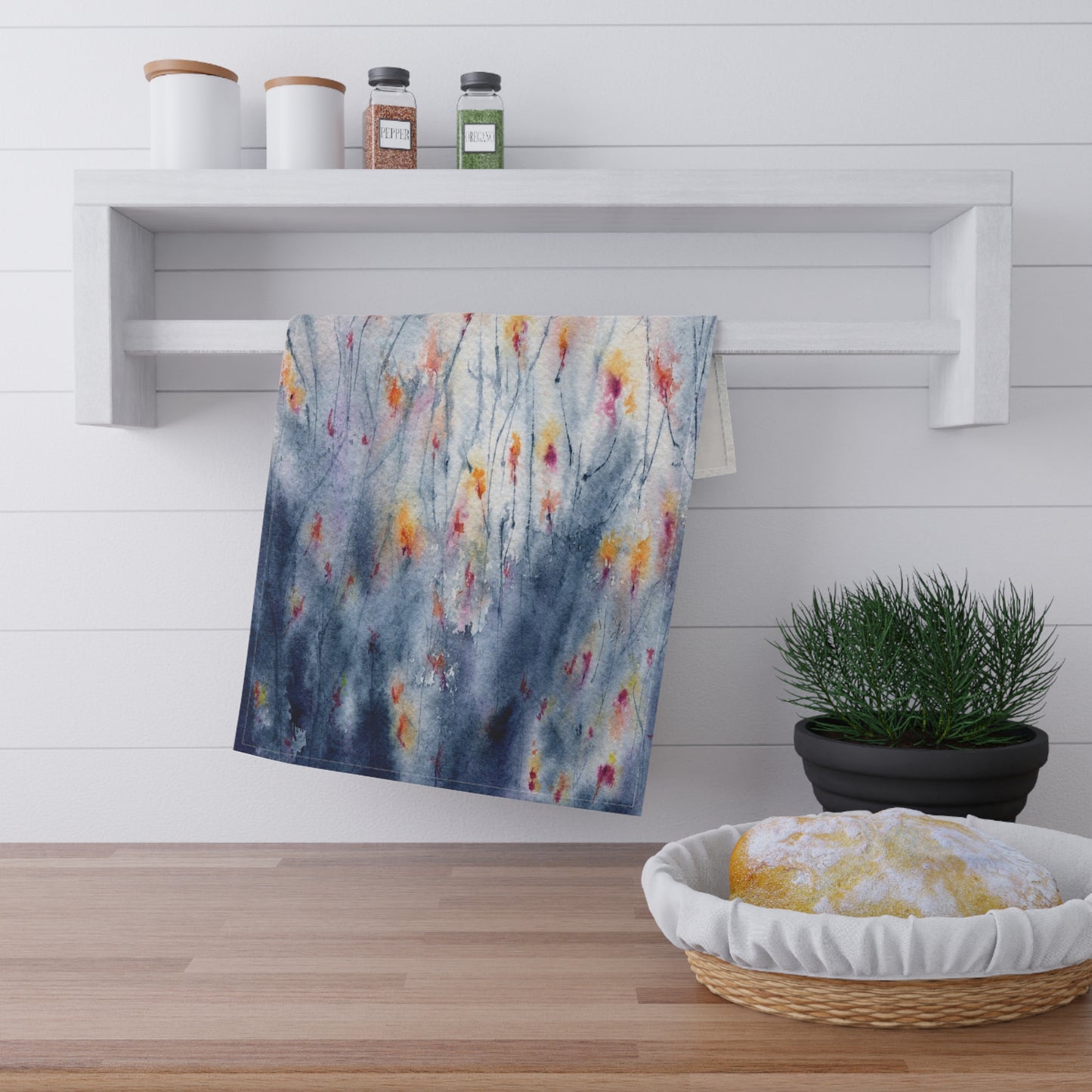 Geschirrtücher aus Baumwolle mit Wildblumenmotiv