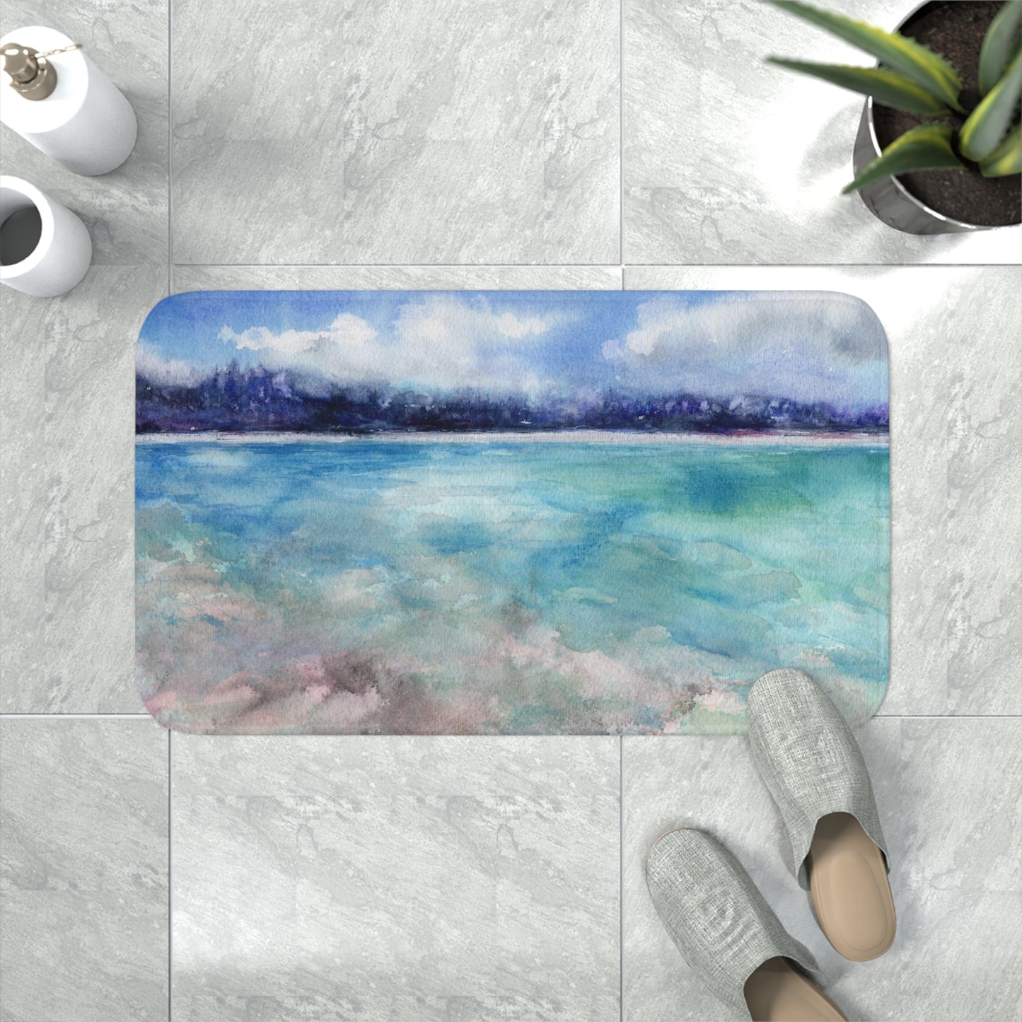 Aegean Sea Bath Mat