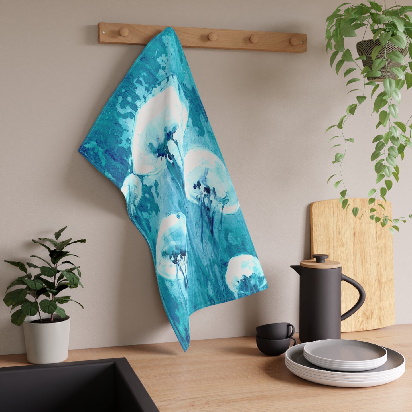 Jellyfish Garden Cotton Tea Towels