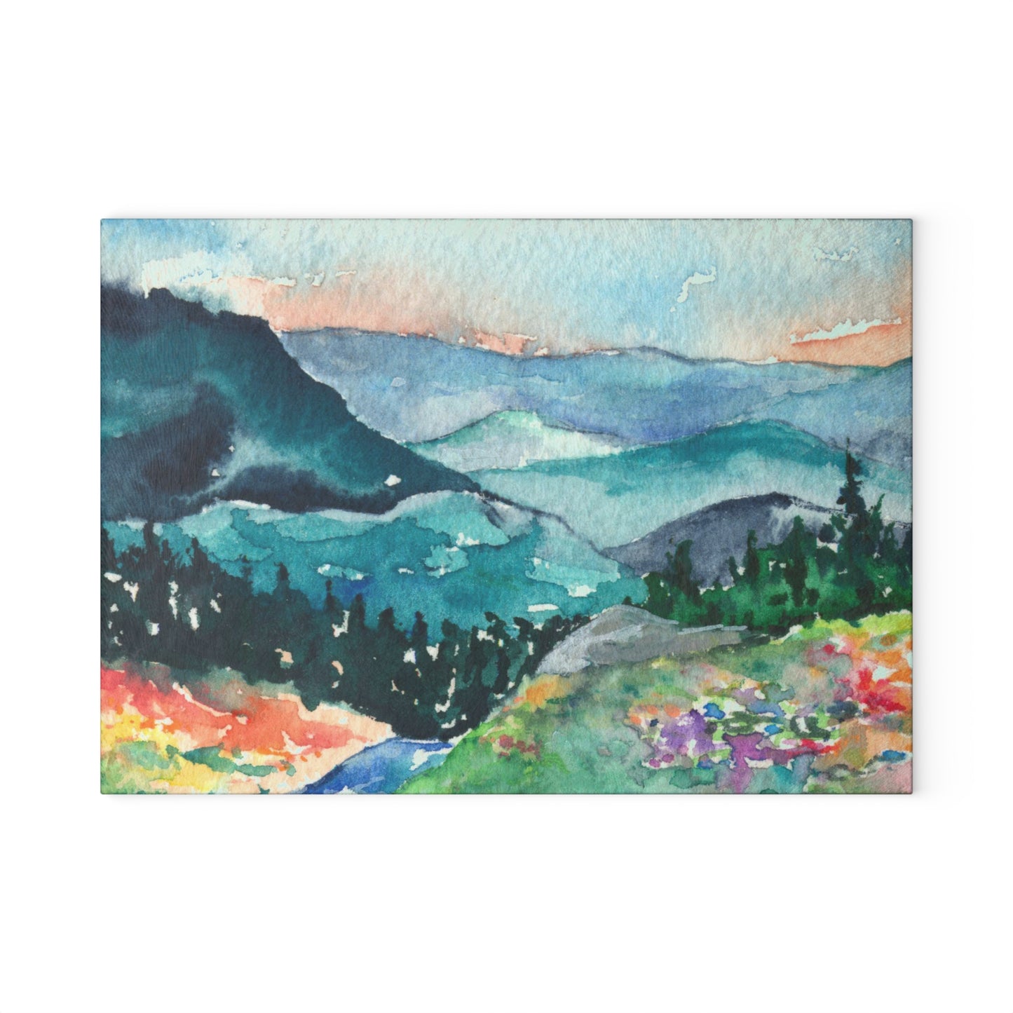 Valley of Dreams Glas-Schneidebrett