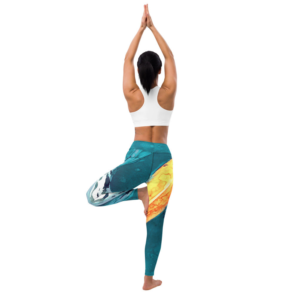 Water Ballet Koi Designer Leggings