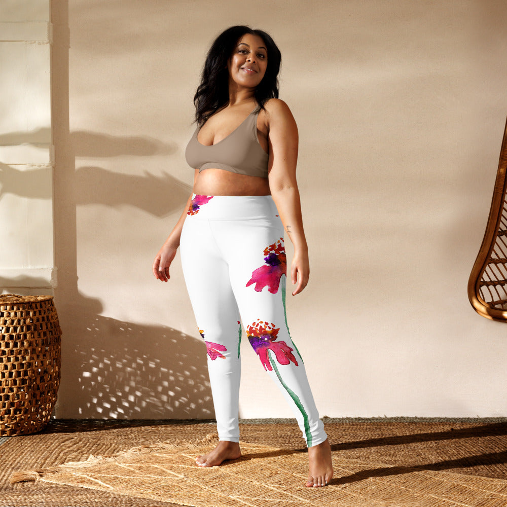 Echinacea Designer Leggings