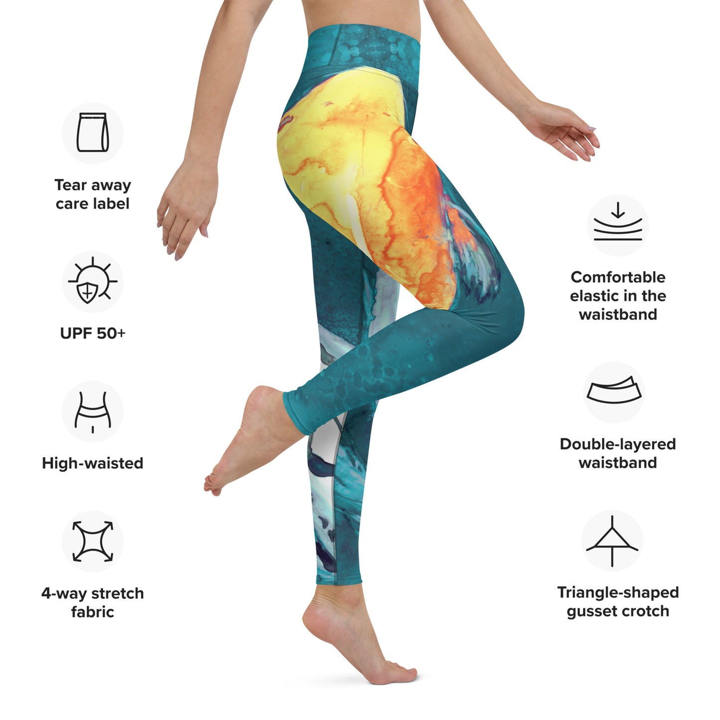 Water Ballet Koi Designer Leggings