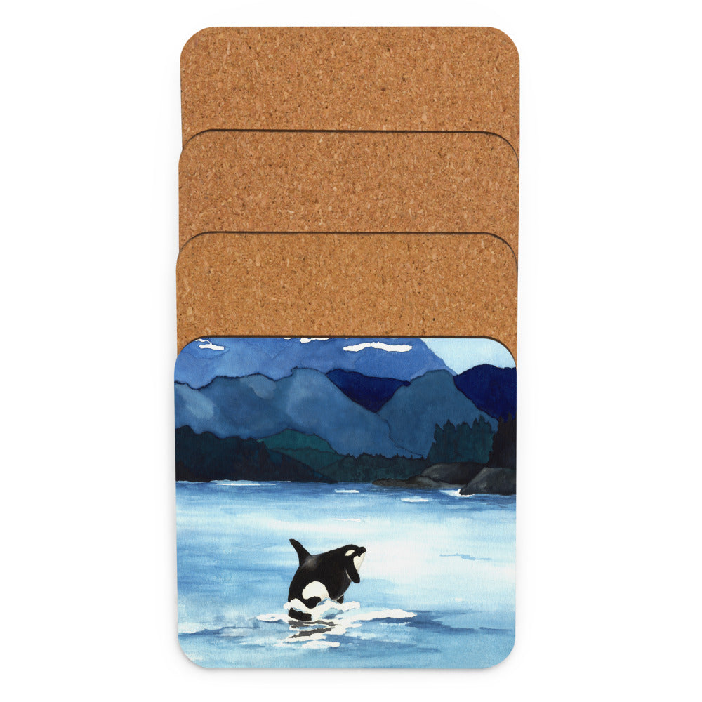 Orca Breach Coaster Set