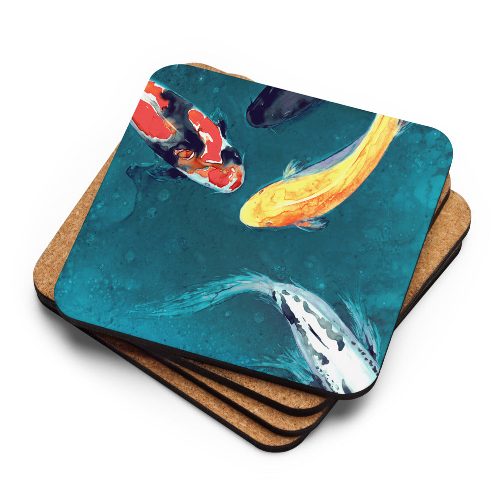 Water Ballet Koi Coaster Set