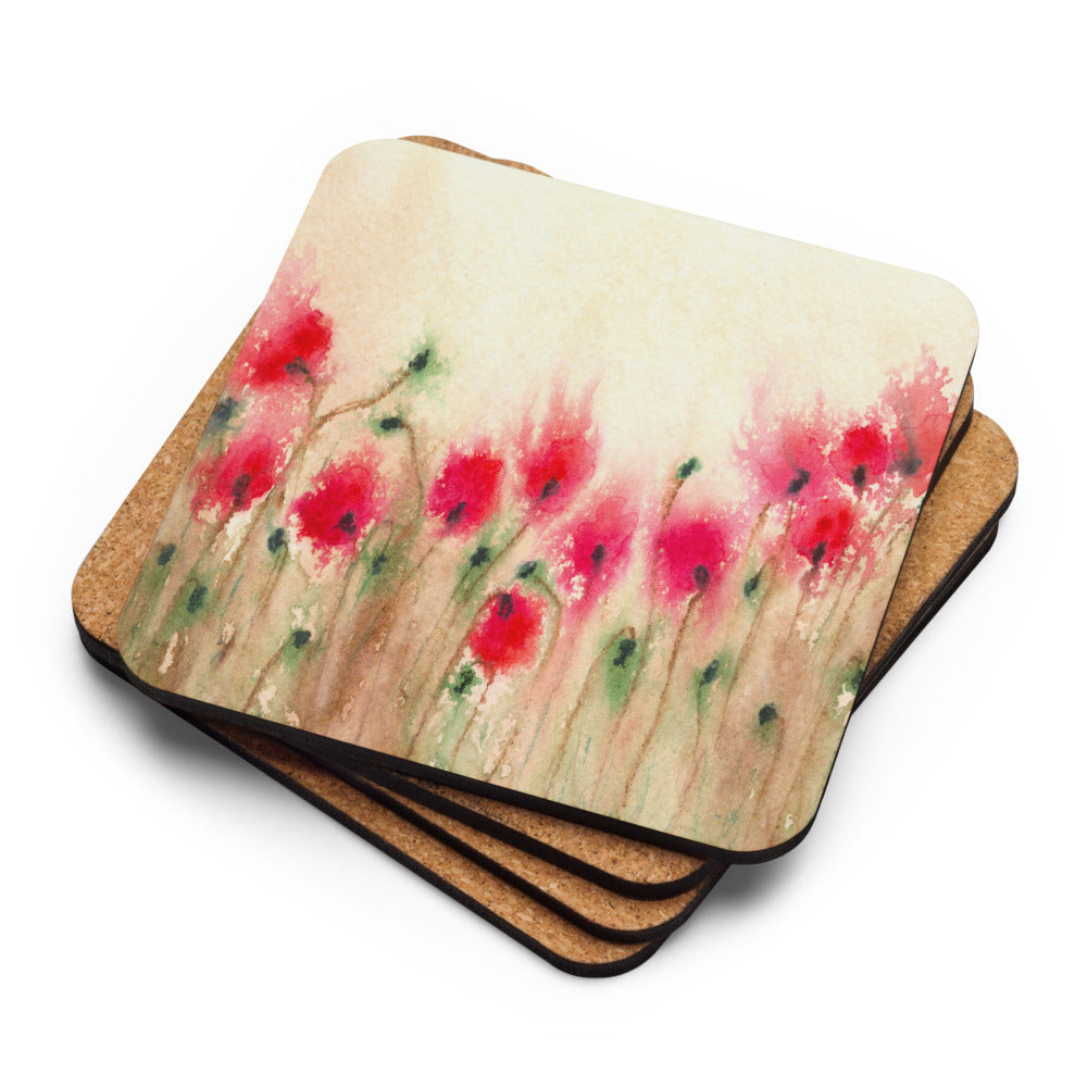 Field of Poppies Coaster Set