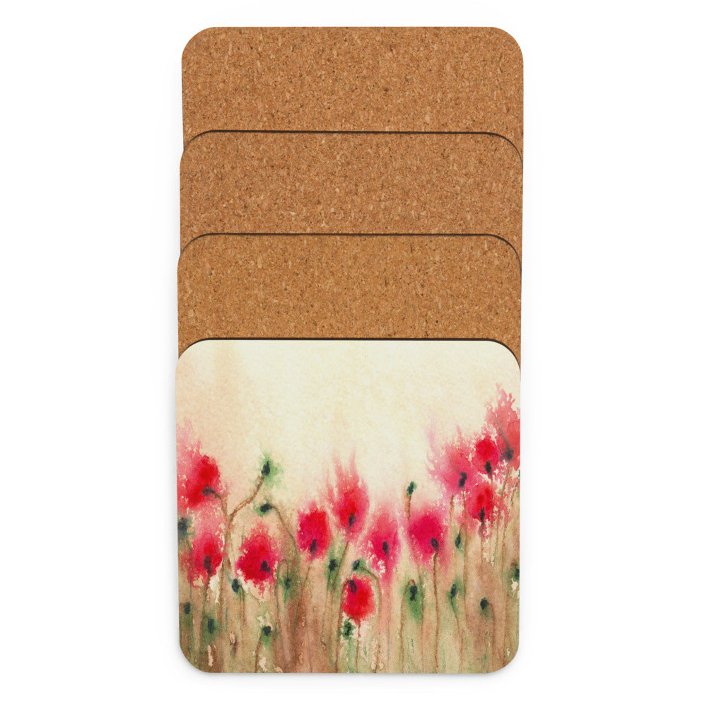 Field of Poppies Coaster Set