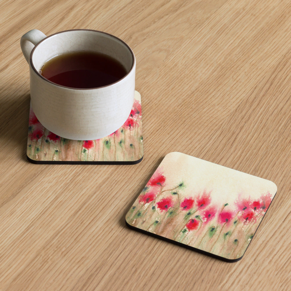 Field of Poppies Coaster Set