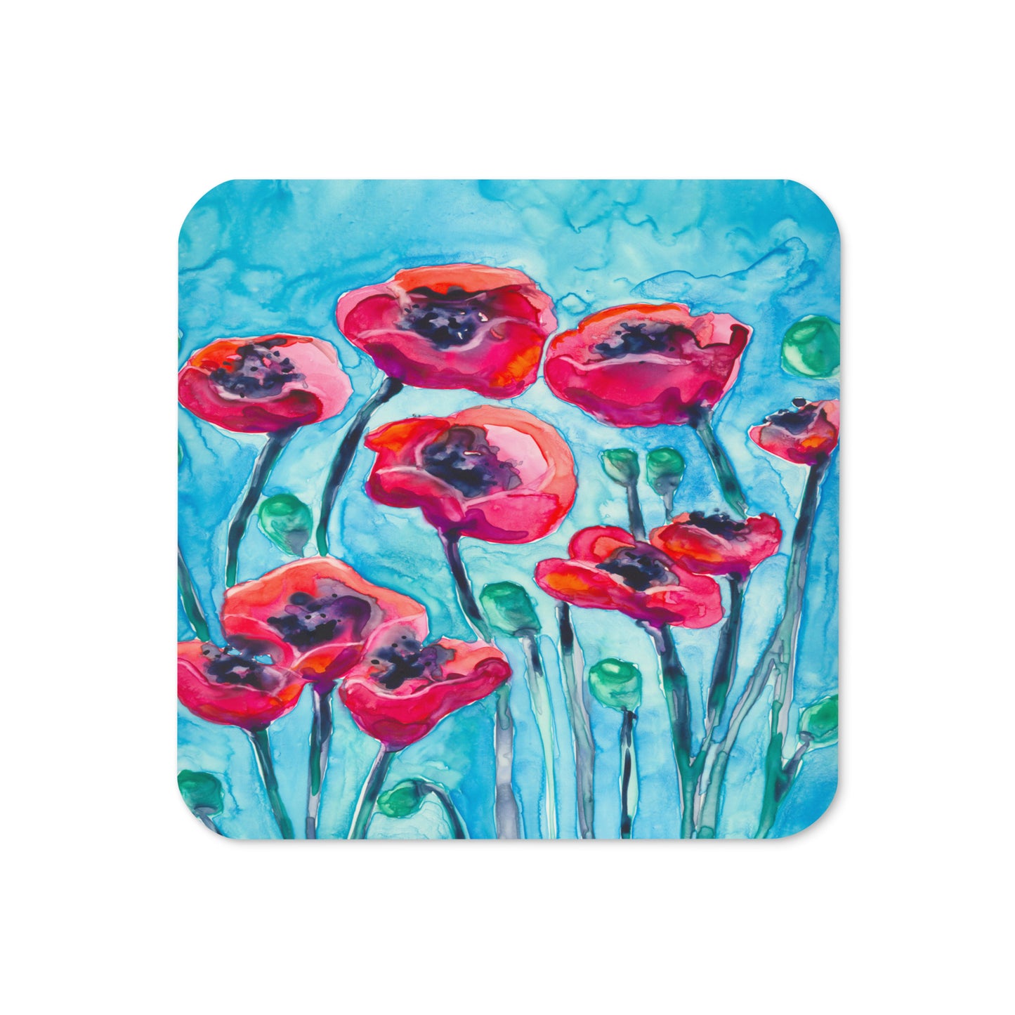 Poppy Sky Coaster Set