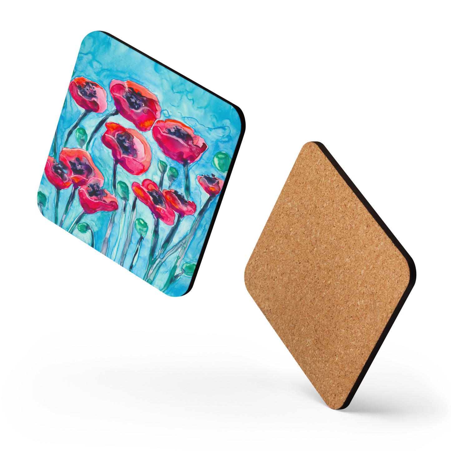 Poppy Sky Coaster Set