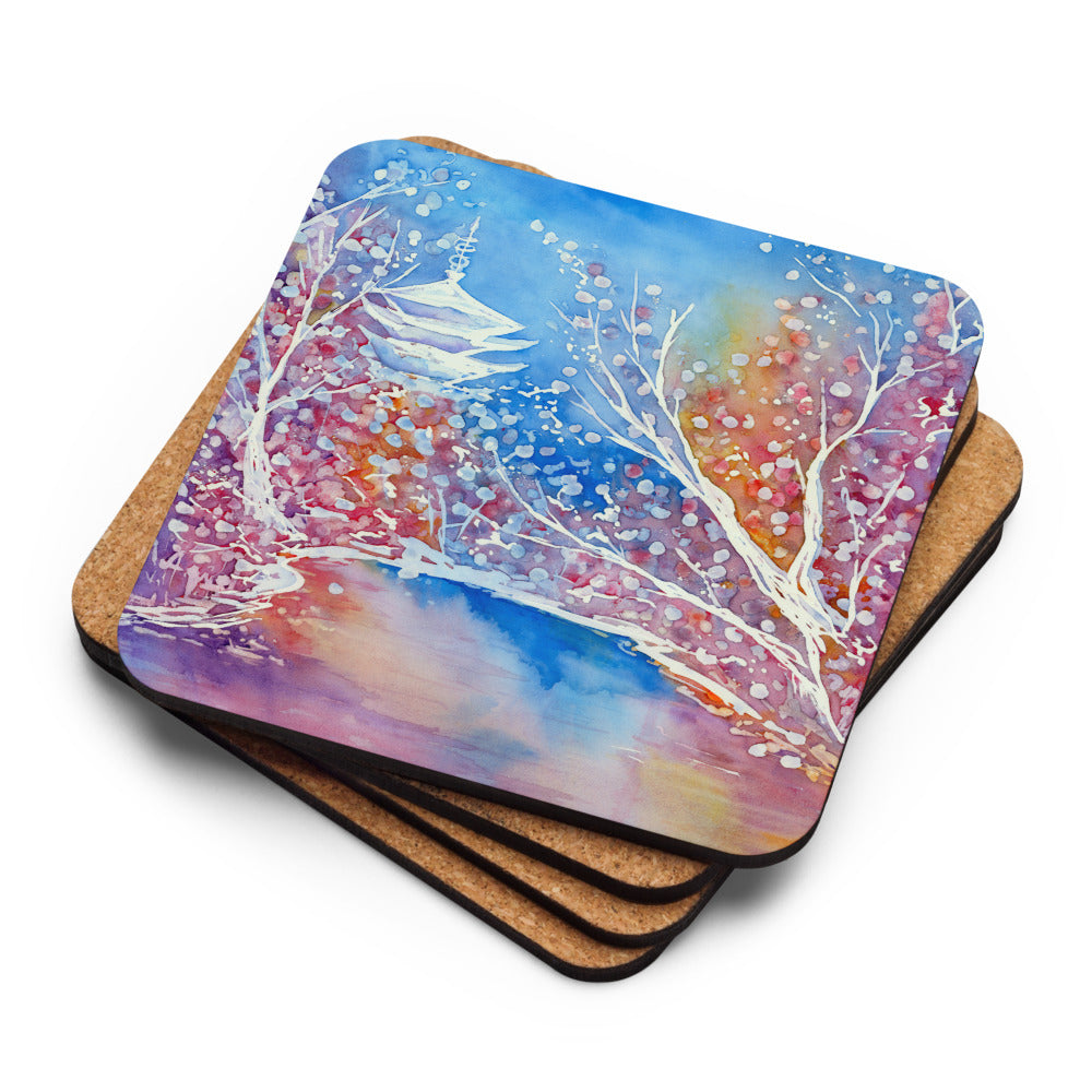 Japanese Temple Coaster Set