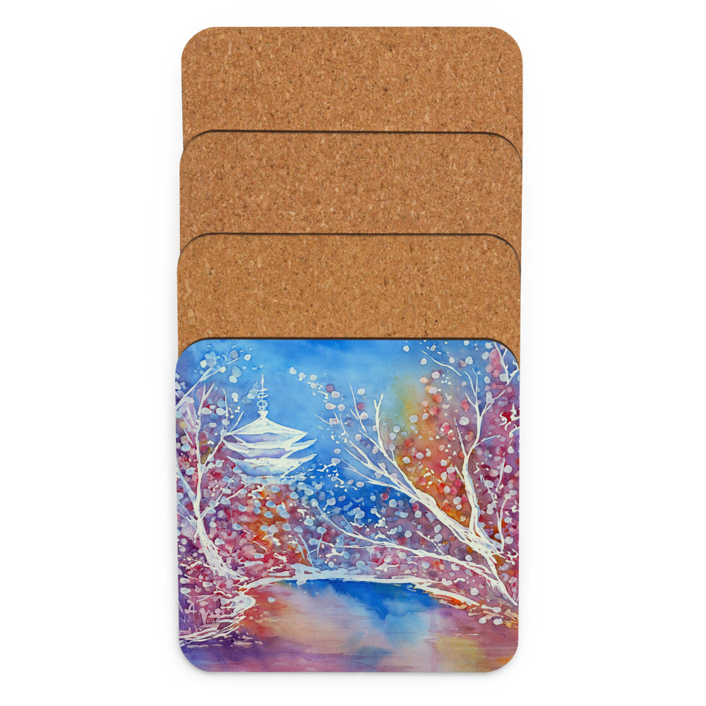 Japanese Temple Coaster Set