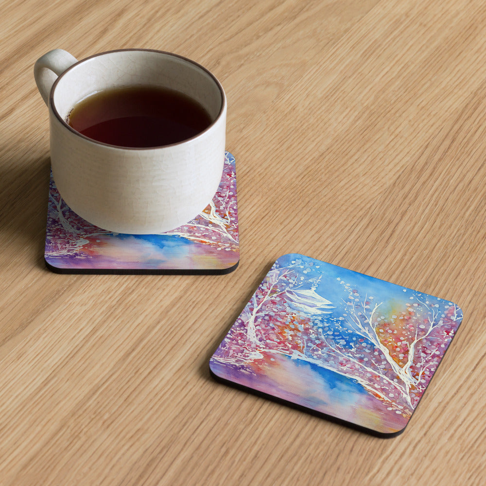Japanese Temple Coaster Set