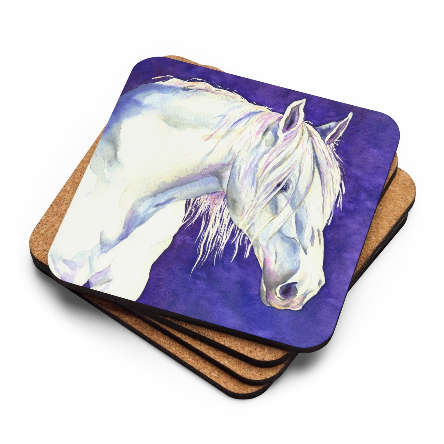 White Horse Coaster Set