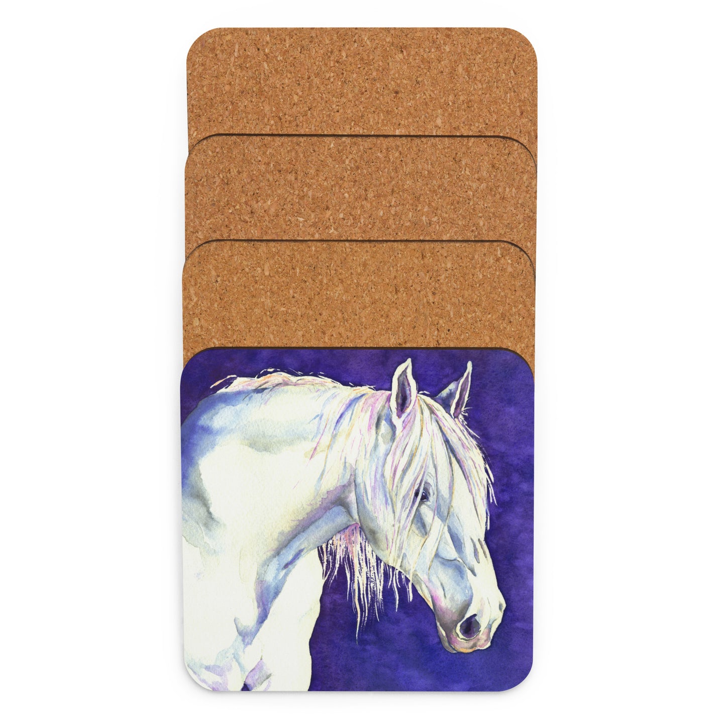 White Horse Coaster Set