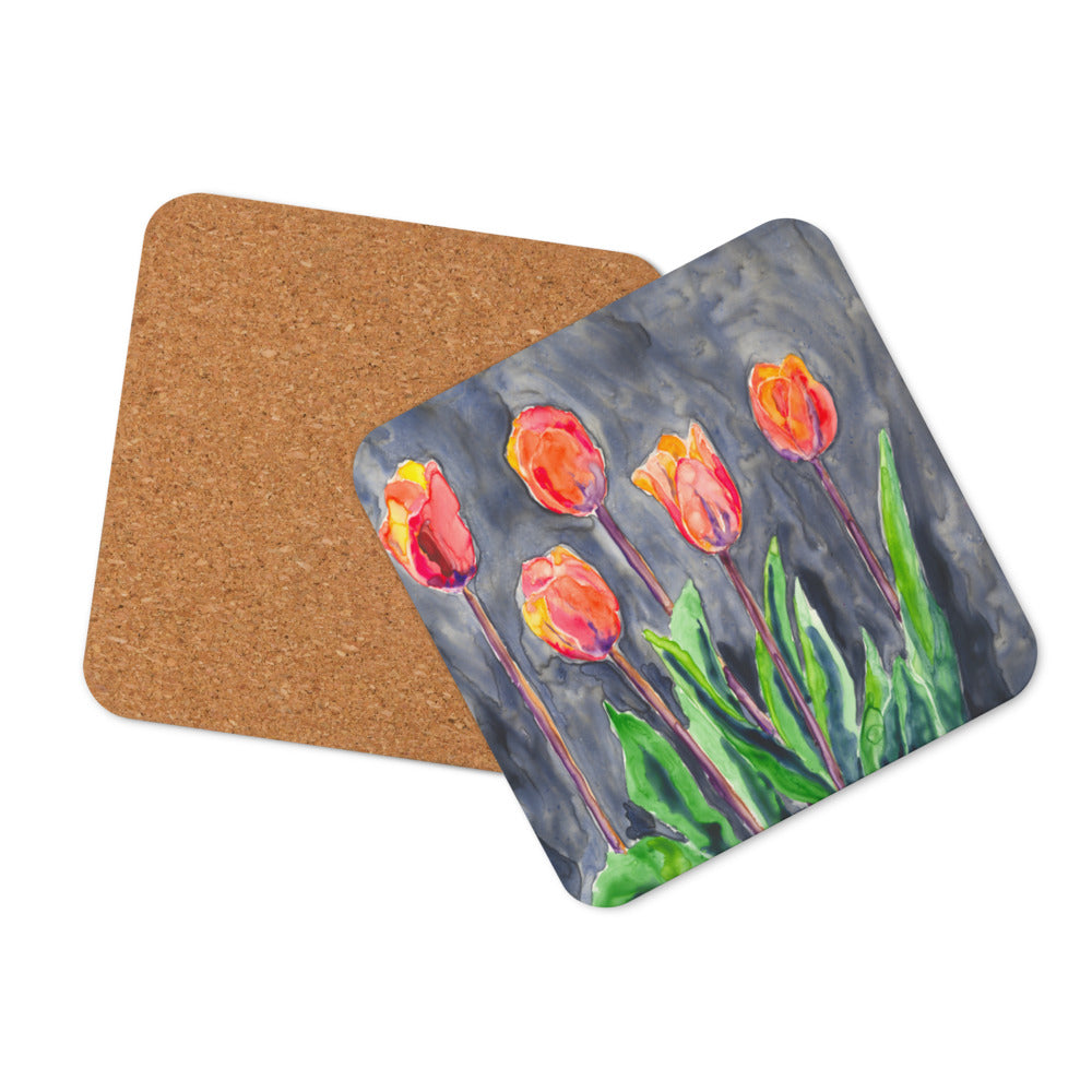 All in a Row Tulips Coaster Set