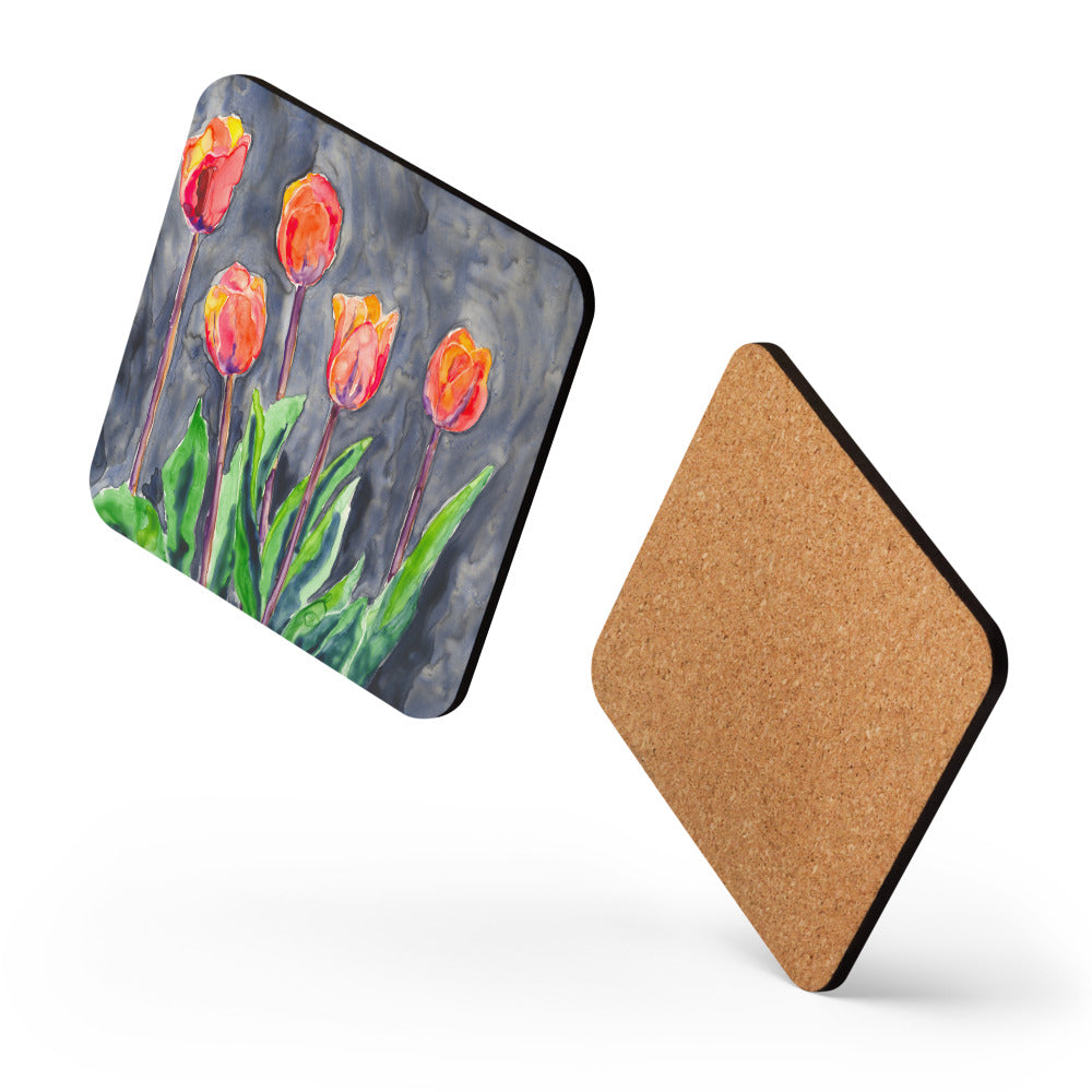 All in a Row Tulips Coaster Set