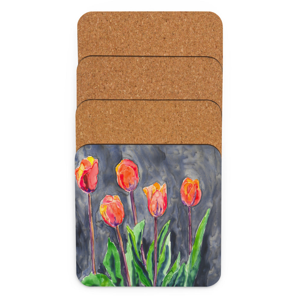 All in a Row Tulips Coaster Set