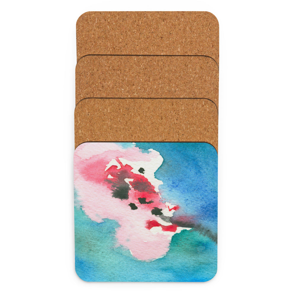 Abstract Cherry Blossom Coaster Set