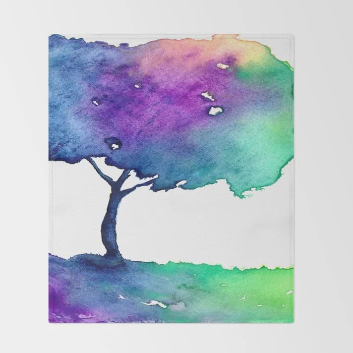 Hue Tree II Fleece Blanket