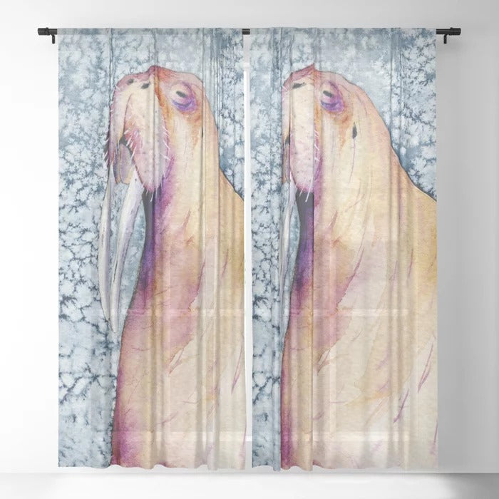 Walrus Black Out or Sheer Curtains