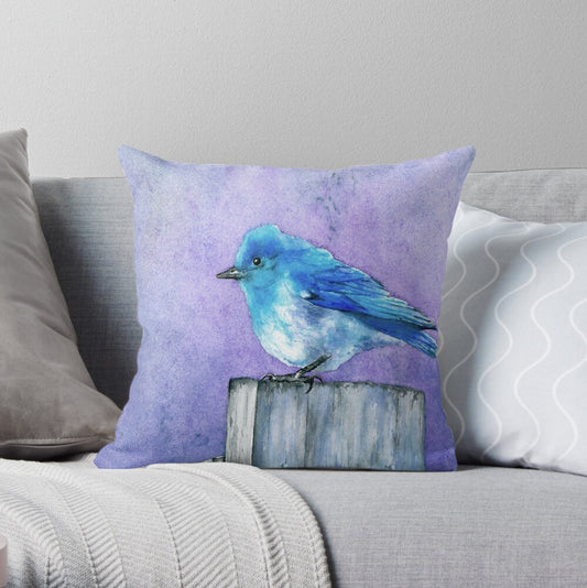 Bluebird Bliss Decorative Pillow Cover