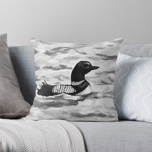 Morning Loon Decorative Pillow Cover
