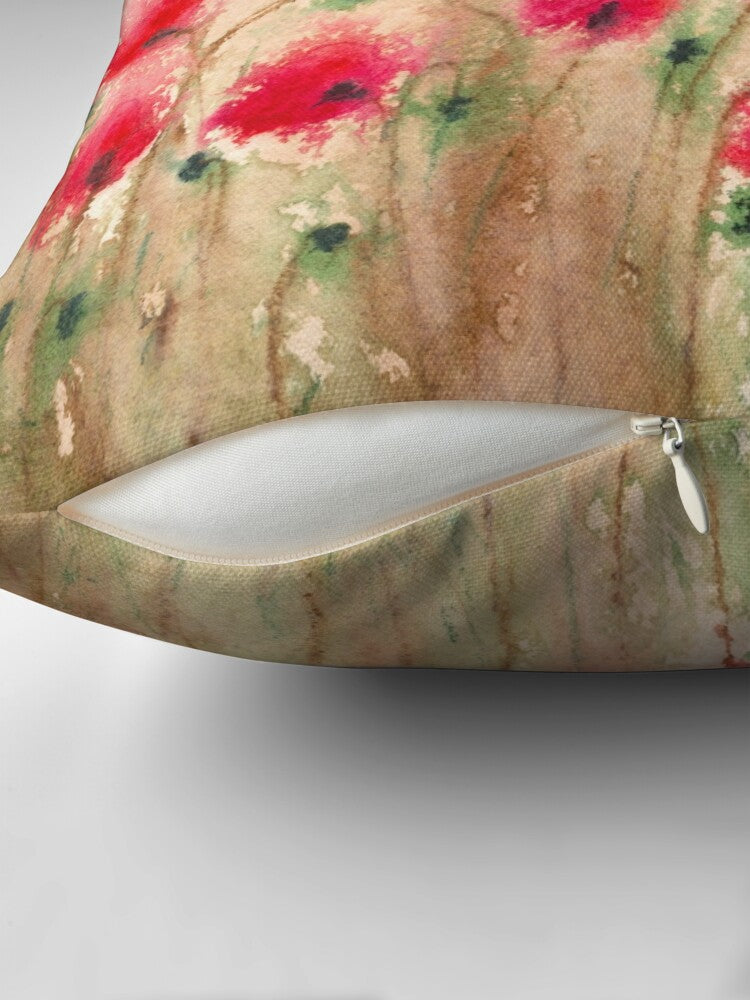 Field of Poppies Decorative Pillow Cover