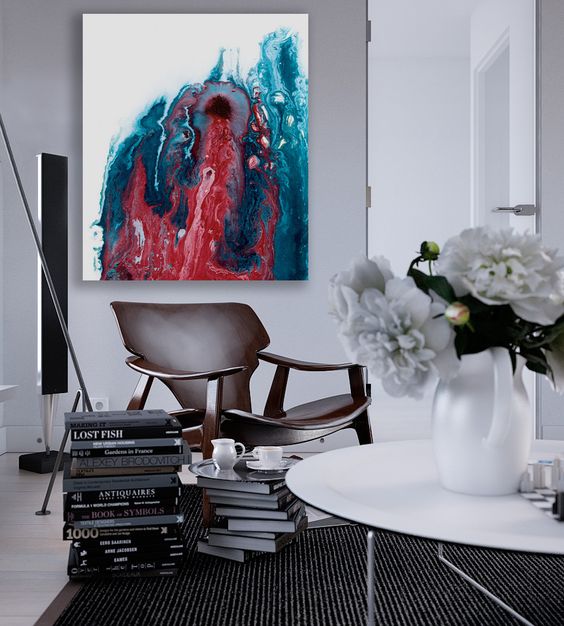 Abstract Art - Celesta Contemporary Art Print Brazen Design Studio Brown