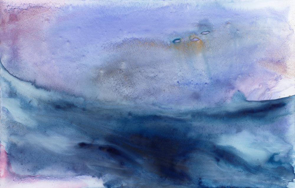 Dreamscape Art Print - Stormy Seascape - Watercolor Painting Brazen Design Studio Dark Gray