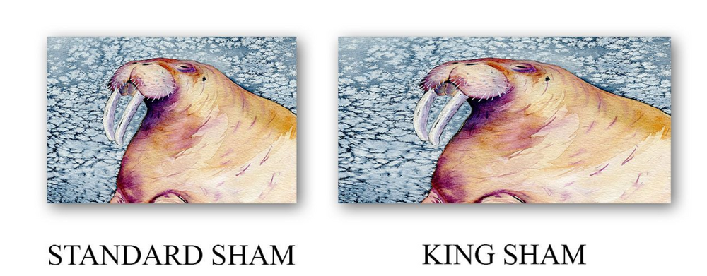 Walrus Painting Contemporary - Modern Bedding - Duvet or Comforter Brazen Design Studio Wheat