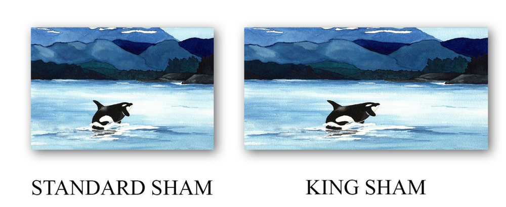 Orca Painting Contemporary - Modern Bedding - Duvet or Comforter Brazen Design Studio Sky Blue