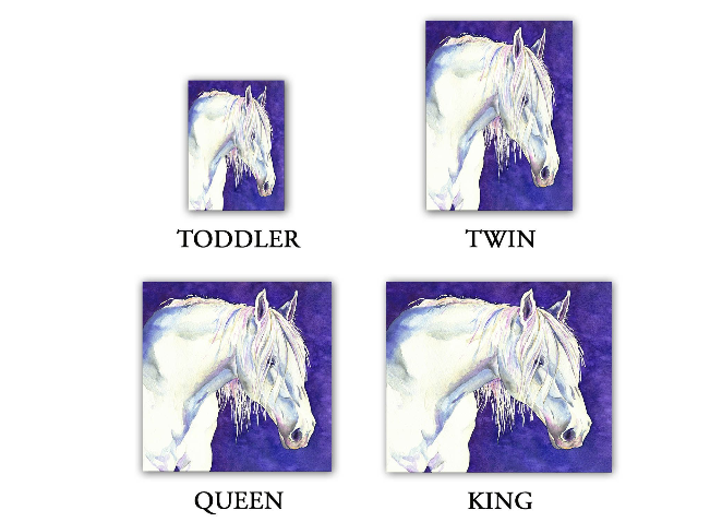 Shay Equine Horse Watercolor Painting - Modern Bedding - Duvet or Comforter Brazen Design Studio Dark Slate Blue