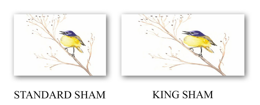 Yellow Wagtail Watercolor Painting - Modern Bedding - Duvet or Comforter Brazen Design Studio Pale Goldenrod