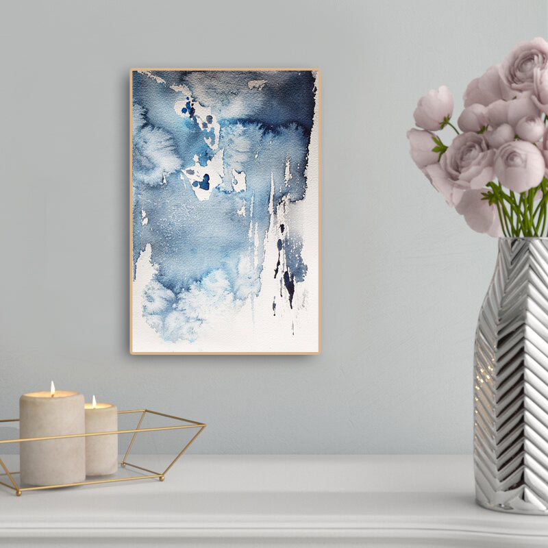 Art Print - Your Soul is Alive Contemporary Abstract Watercolor Painting Brazen Design Studio Gray