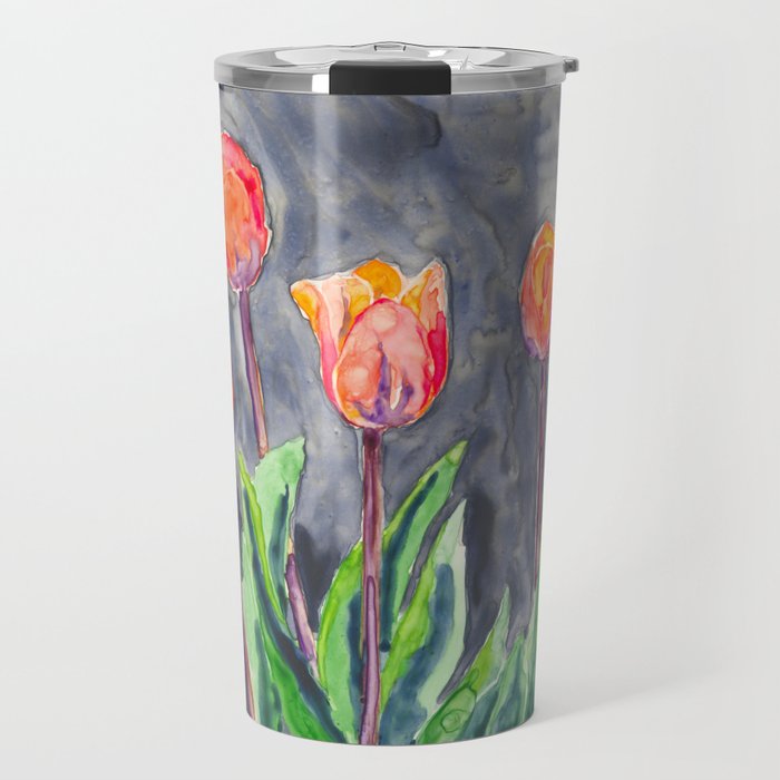 All in a Row Tulips Travel Mug