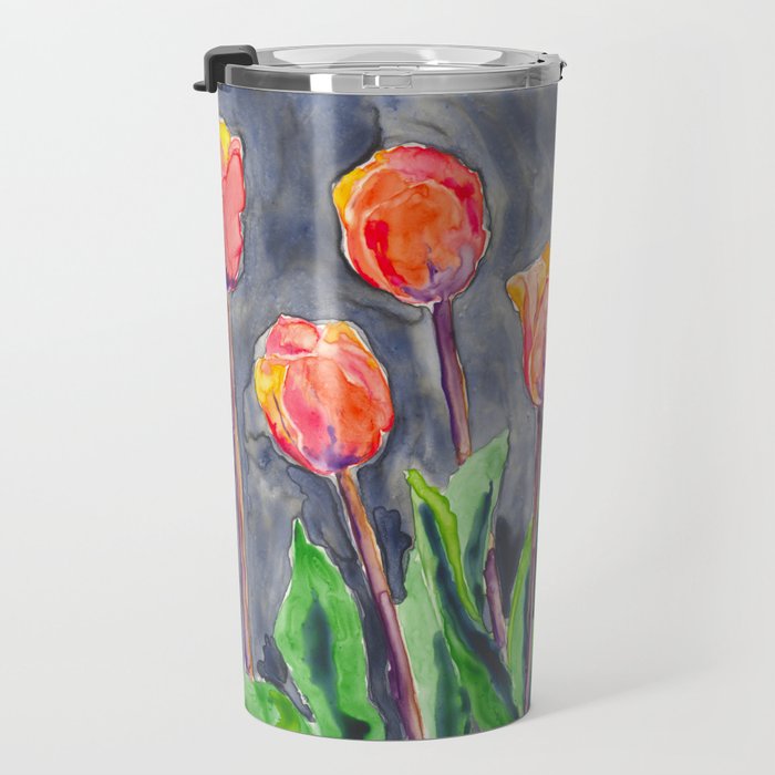 All in a Row Tulips Travel Mug