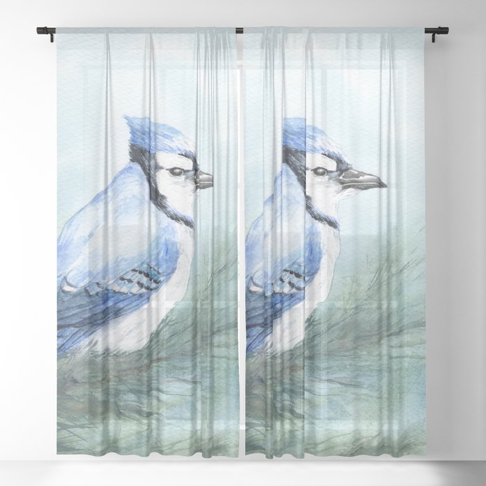 Verdunkelungsvorhänge oder transparente Vorhänge „Blue Jay“