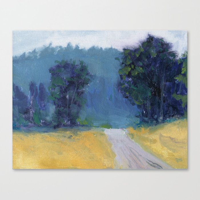 Take Me Home - Oil Painting Landscape Nature Inspired Contemporary Art Print Brazen Design Studio Slate Gray