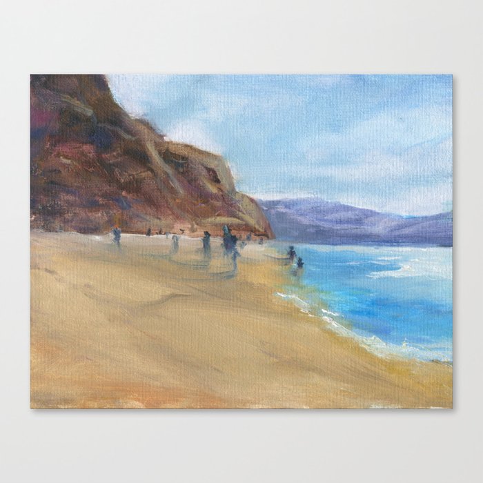 Sea Breeze - Oil Painting Seascape Nature Inspired Contemporary Art Print Brazen Design Studio Rosy Brown