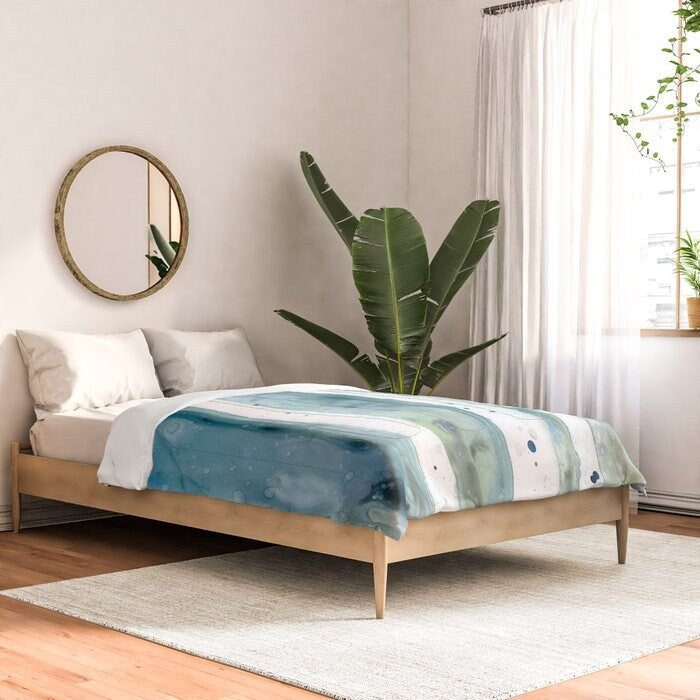 Faerie Duvet Cover - Nature Modern Bedding - Twin Queen or King Size Duvet or Comforter Brazen Design Studio Light Gray