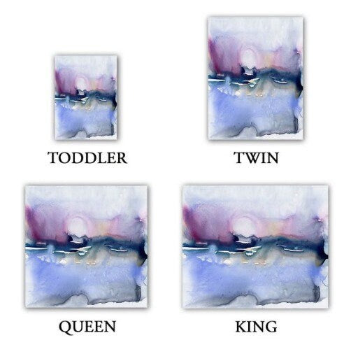 Abstract Ocean Duvet Cover - Colour Array - Seascape Nature Modern Bedding - Twin Queen or King Size Duvet or Comforter Brazen Design Studio Light Steel Blue