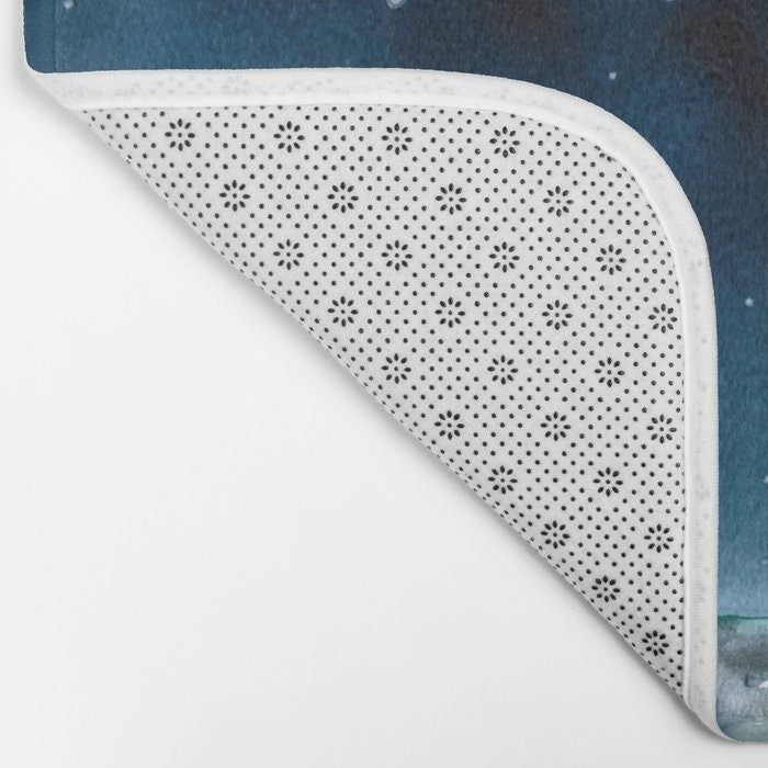 Aurora Borealis Bath Mat - Landscape Bathroom Mats - Bath Decor - Bathroom Rugs - Home Decor Brazen Design Studio Dark Slate Gray
