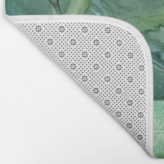 Monstera Bath Mat - Floral Bathroom Mats - Botanical Bath Decor - Bathroom Rugs - Home Decor Brazen Design Studio Lavender